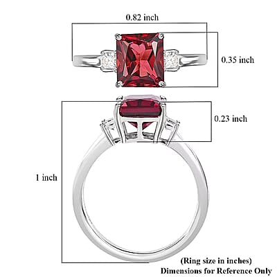 Rhapsody 950 Platinum AAAA Ouro Fino Rubellite and E-F VS White Diamond Ring (Size 6.0) 2.25 ctw