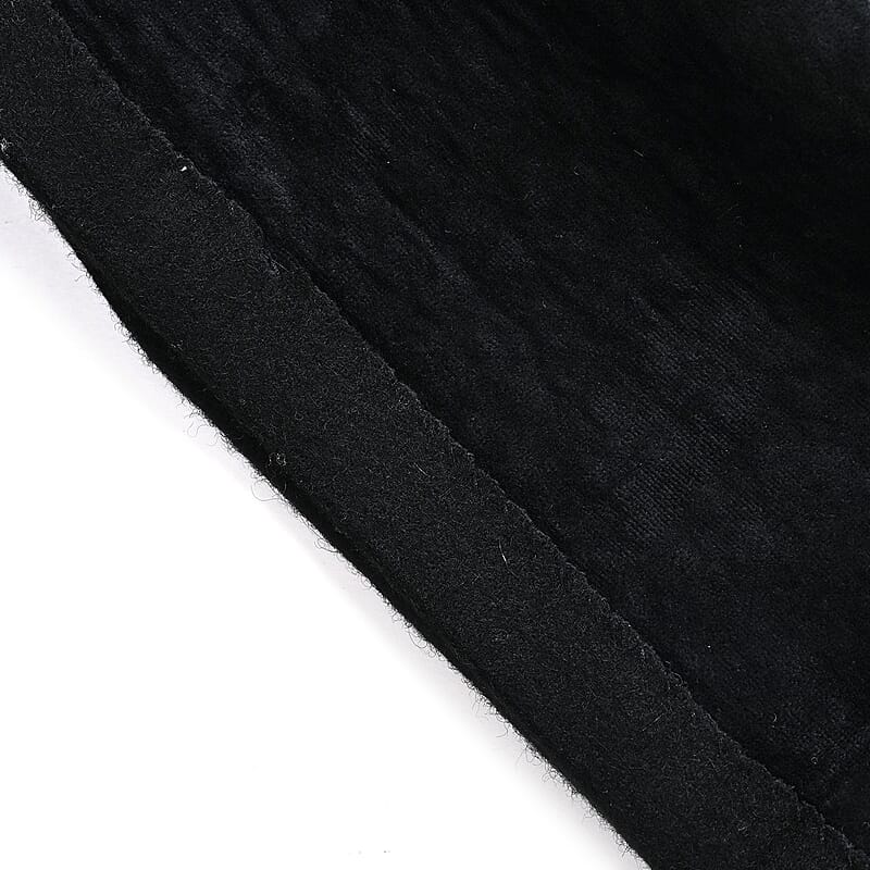 Black Cashmere Blend Crystal Beanie and 1 Pair Gloves Set
