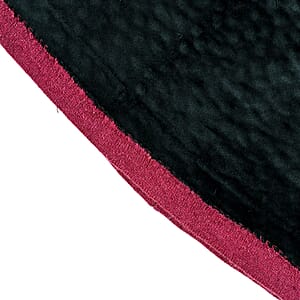 Burgundy Cashmere Blend Crystal Beanie and 1 Pair Gloves Set