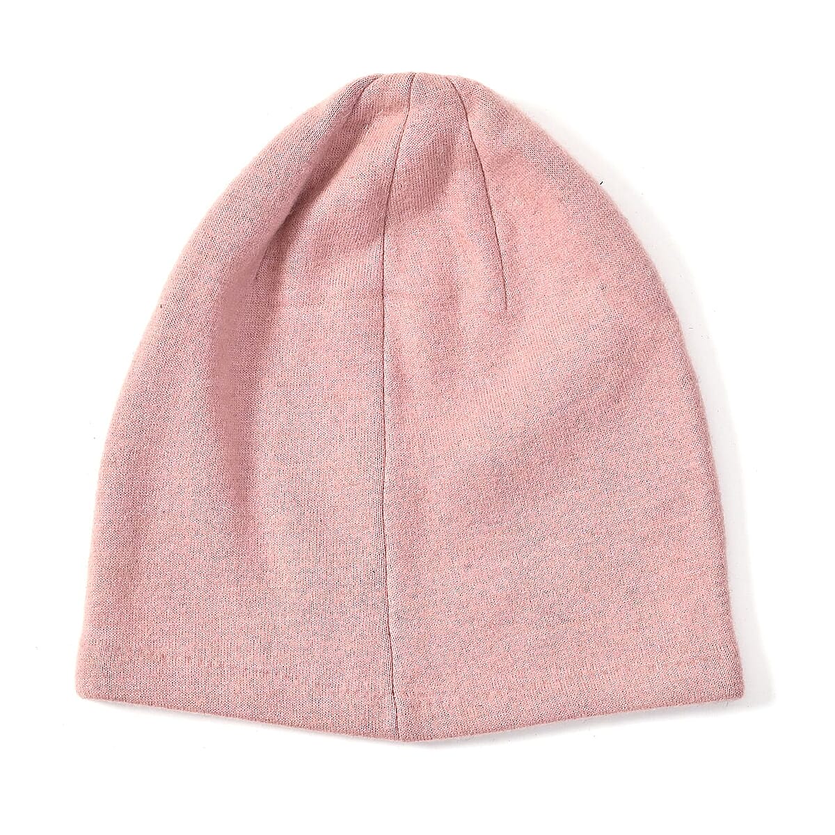 Pink Cashmere Blend Crystal Beanie and 1 Pair Gloves Set image number 2