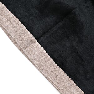 Beige Cashmere Blend Crystal Beanie and 1 Pair Gloves Set