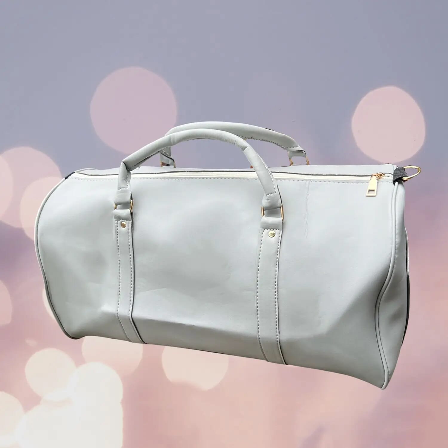 Buy Gray Faux Leather Travel Bag with Double Handle Drop at ShopLC. Buy Gray Faux Leather Travel Bag with Double Handle Drop at ShopLC.