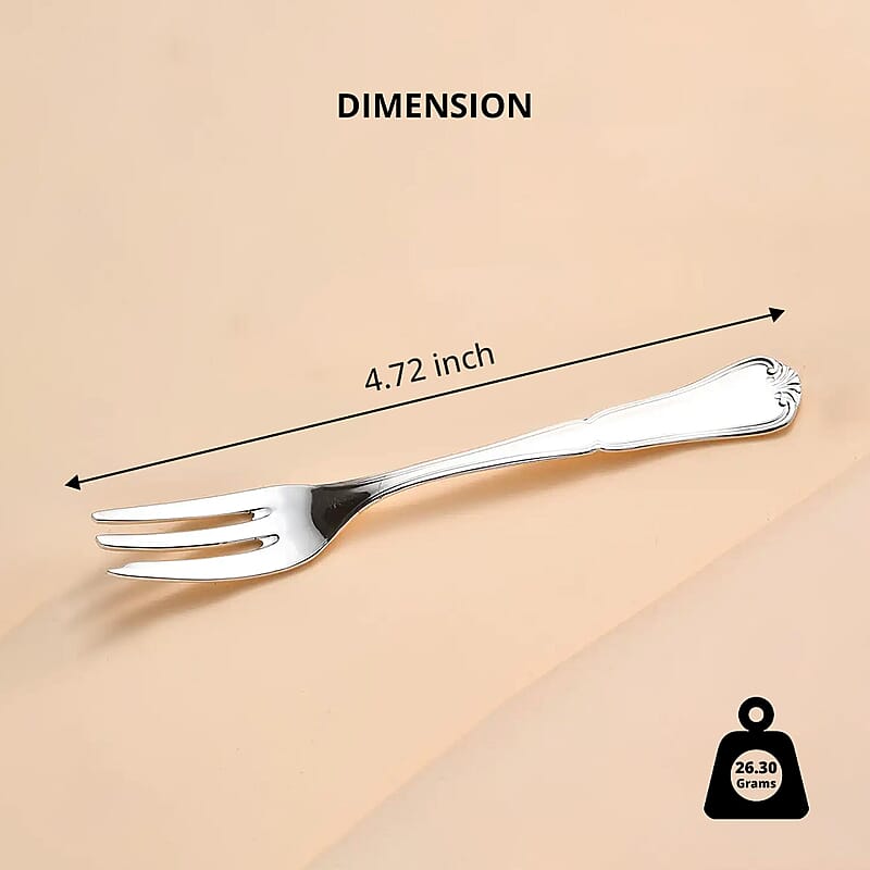 Sterling Silver Fork, Pure Silver Fork, Silver Dinner Fork, Premium Fork For Home and Kitchen 26.30 Grams