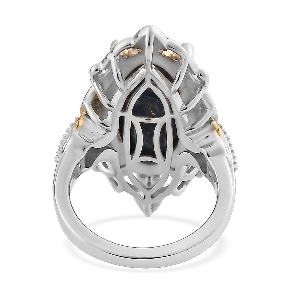 Karis Lapis Lazuli and Tanzanite Ring in 18K YG Plated and Platinum Bond (Size 10.0) 10.00 ctw