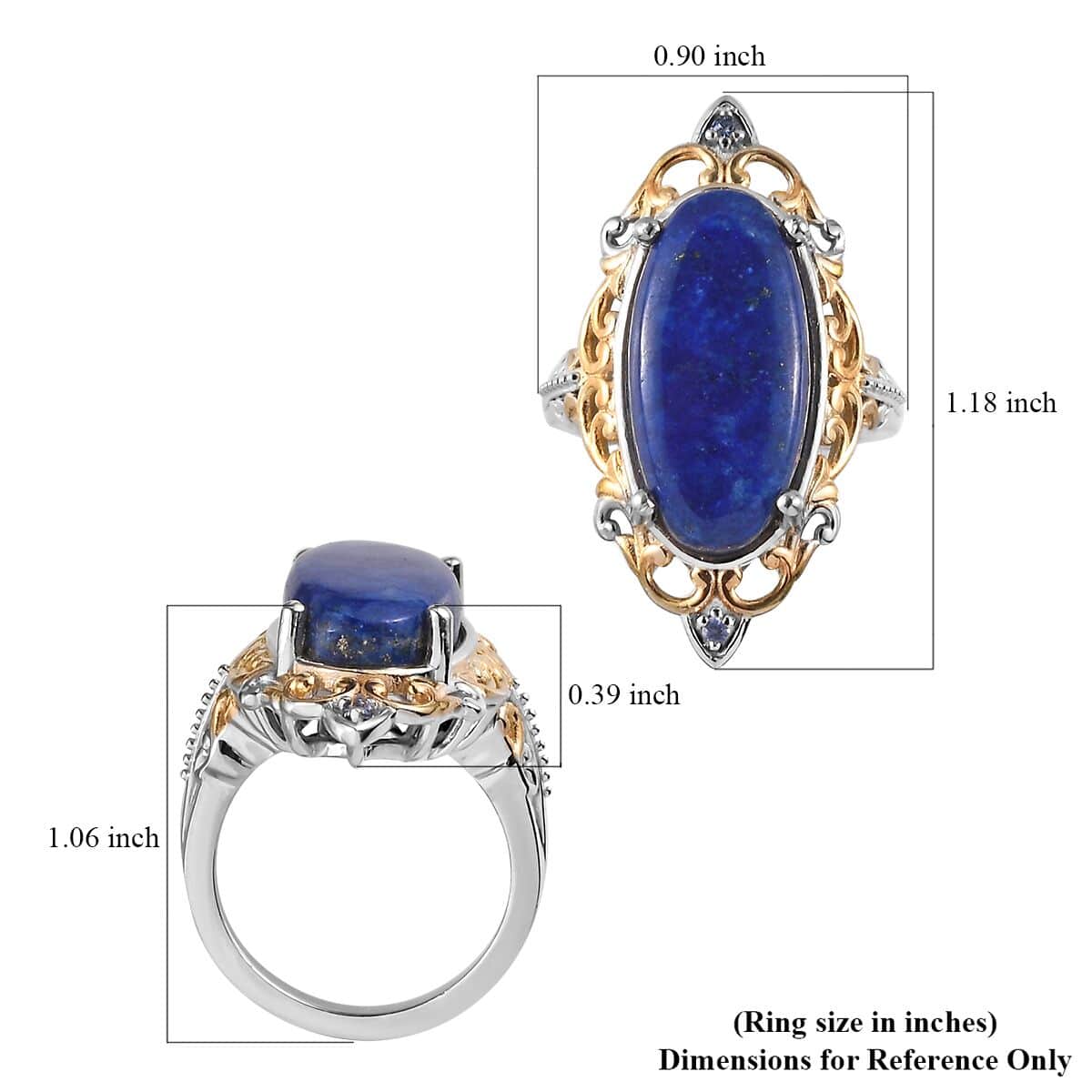 Buy Karis Lapis Lazuli and Tanzanite Ring in 18K YG Plated and