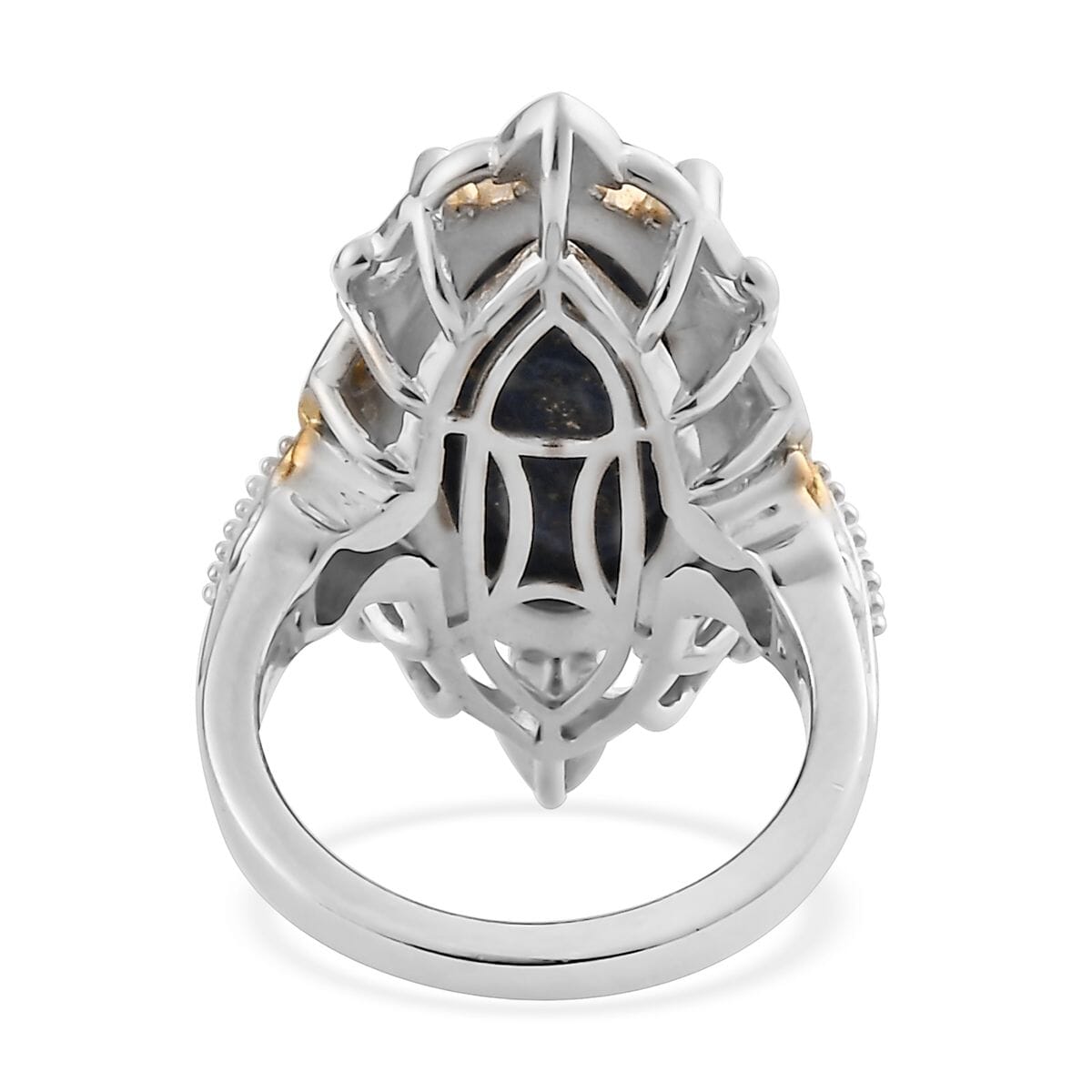 Karis Lapis Lazuli and Tanzanite Ring in 18K YG Plated and Platinum Bond (Size 9.0) 10.00 ctw image number 3