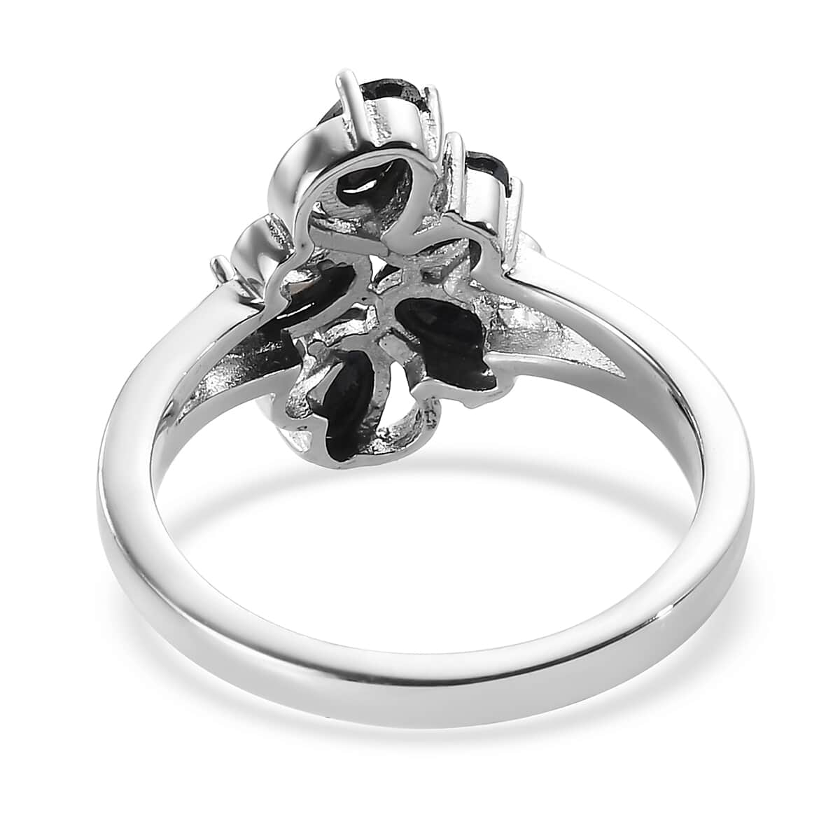 Midnight Sapphire Ring in Stainless Steel 1.50 ctw image number 4