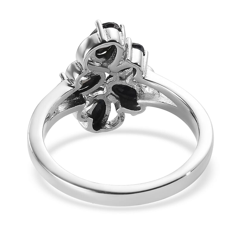 Midnight Sapphire Ring in Stainless Steel (Size 10.0) 1.50 ctw