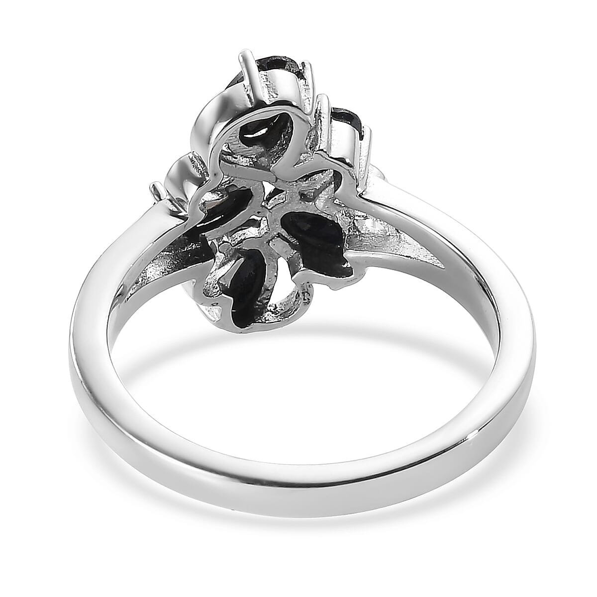 Midnight Sapphire Ring in Stainless Steel (Size 7.0) 1.50 ctw image number 4