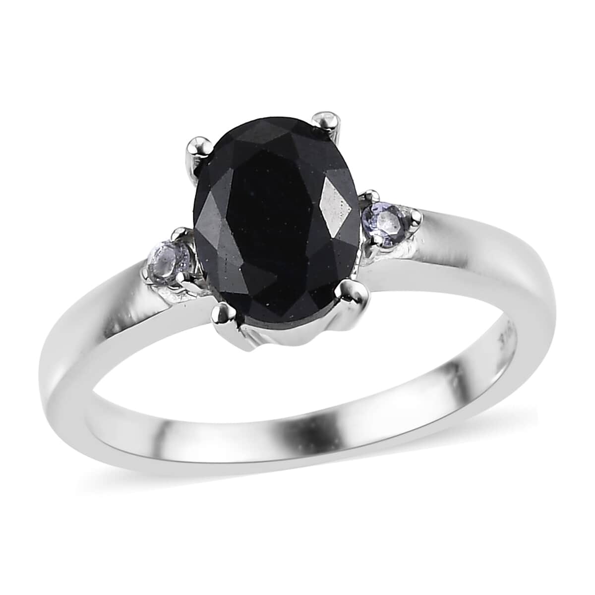 Midnight Sapphire and Tanzanite Ring in Stainless Steel (Size 10.0) 1.85 ctw image number 0