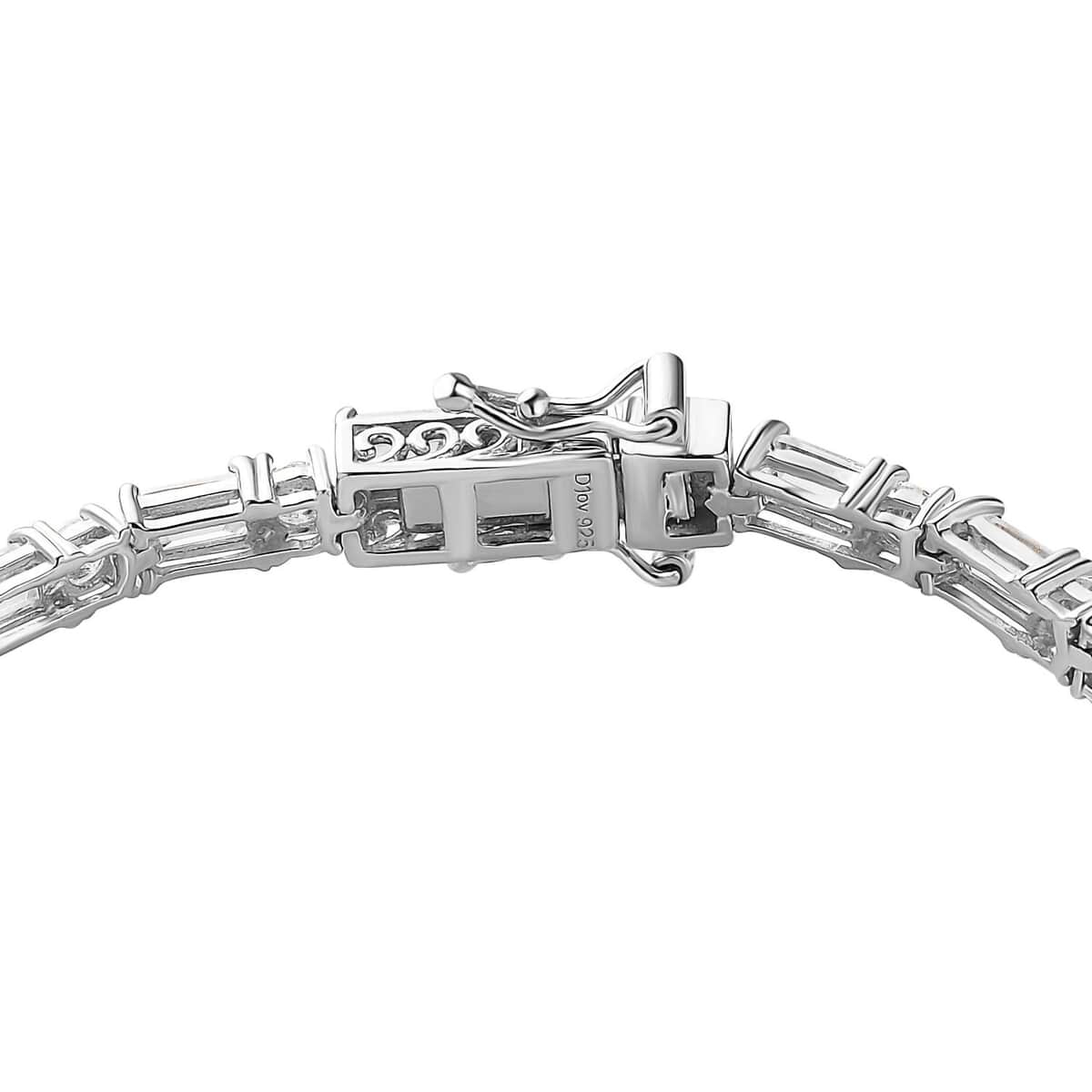 Moissanite Tennis Bracelet in Platinum Over Sterling Silver (7.25 In) 8.15 ctw image number 3