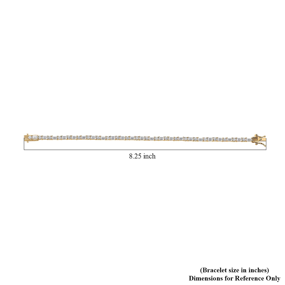 Moissanite Tennis Bracelet in Vermeil Yellow Gold Over Sterling Silver (8.00 In) 8.90 ctw image number 4