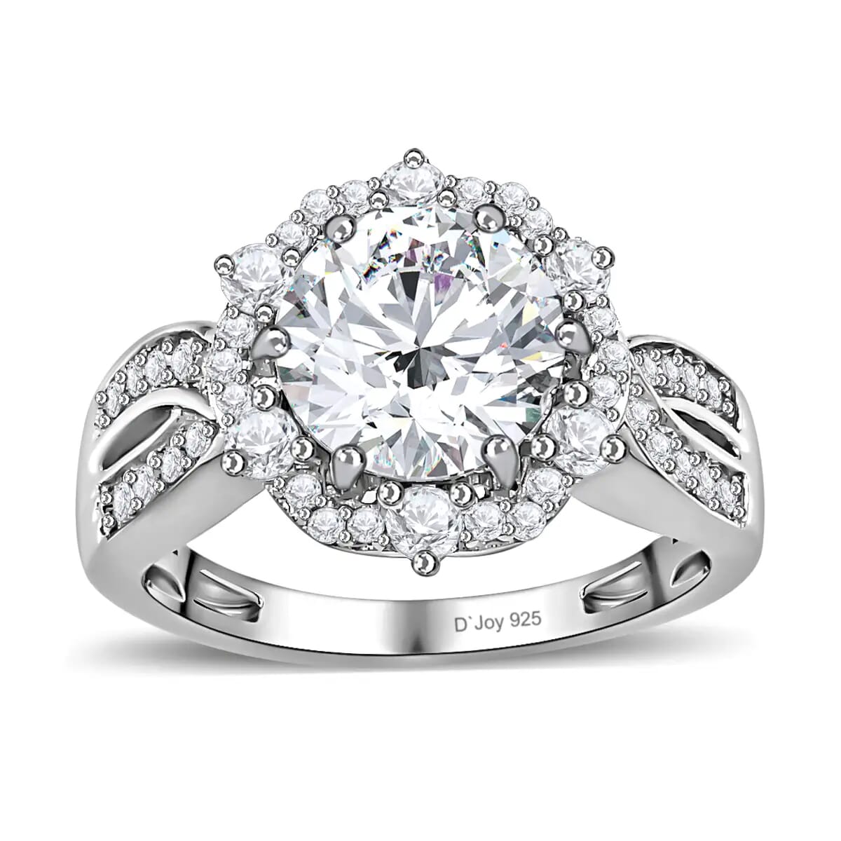Moissanite Ring in Platinum Over Sterling Silver 2.00 ctw image number 0