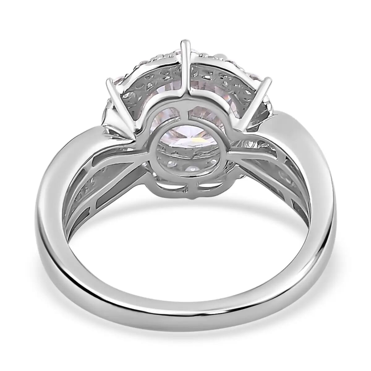 Moissanite Ring in Platinum Over Sterling Silver 2.00 ctw image number 5
