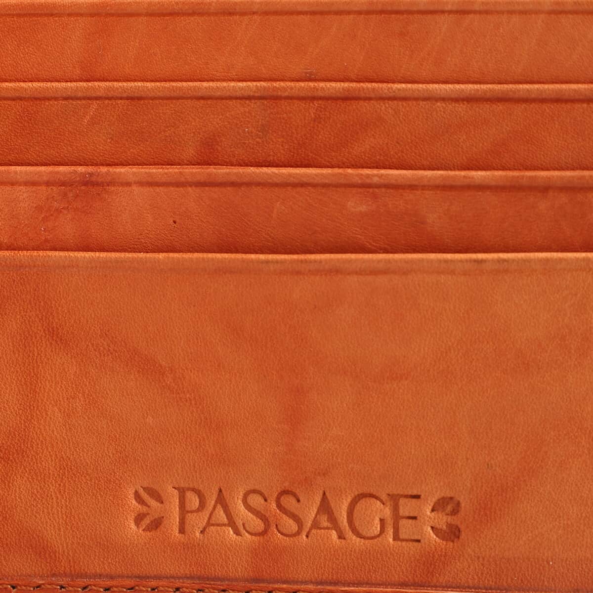 Passage Tan Genuine Leather RFID Bi-Fold Men's Wallet image number 4