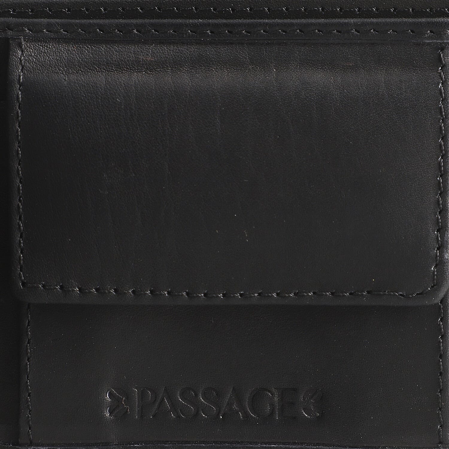 Passage Black Genuine Leather RFID Bi-fold Men's Wallet