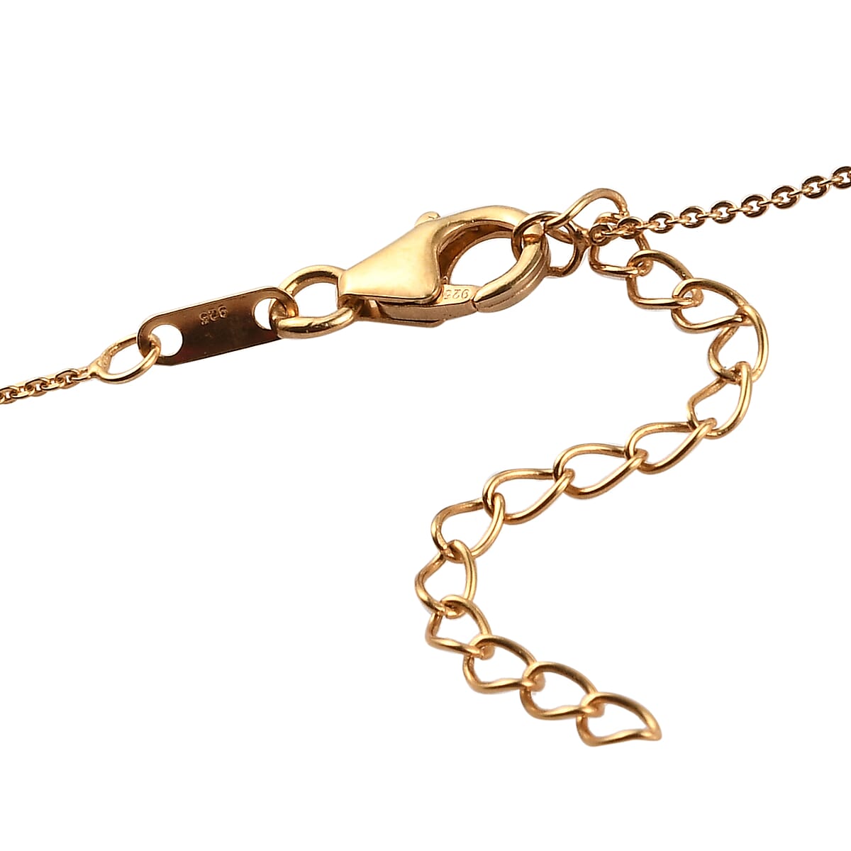 Multi Gemstone Cluster Necklace 18 Inches in Vermeil Yellow Gold Over Sterling Silver 2.70 ctw image number 4