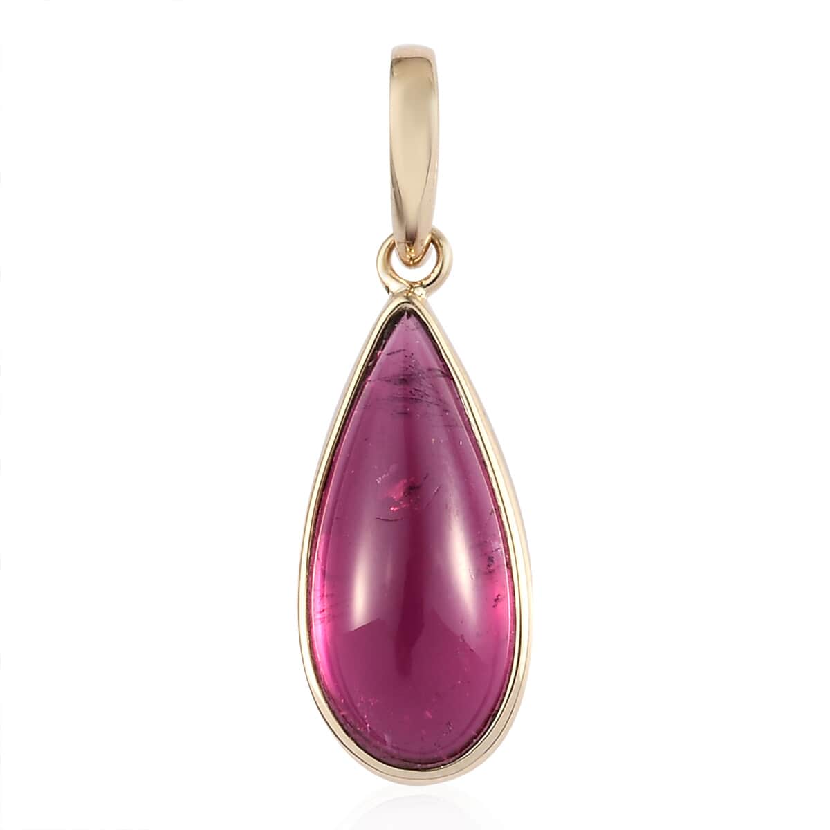 LUXORO 10K Yellow Gold Ouro Fino Rubellite Solitaire Pendant 2.85 ctw image number 0