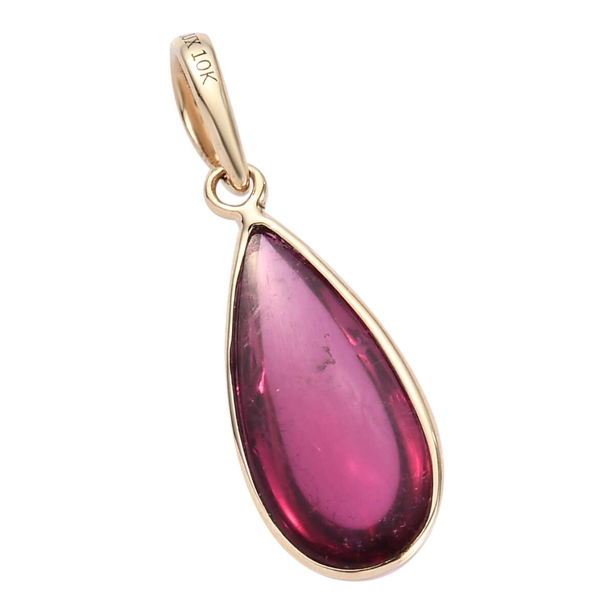 LUXORO 10K Yellow Gold Ouro Fino Rubellite Solitaire Pendant 2.85 ctw image number 4