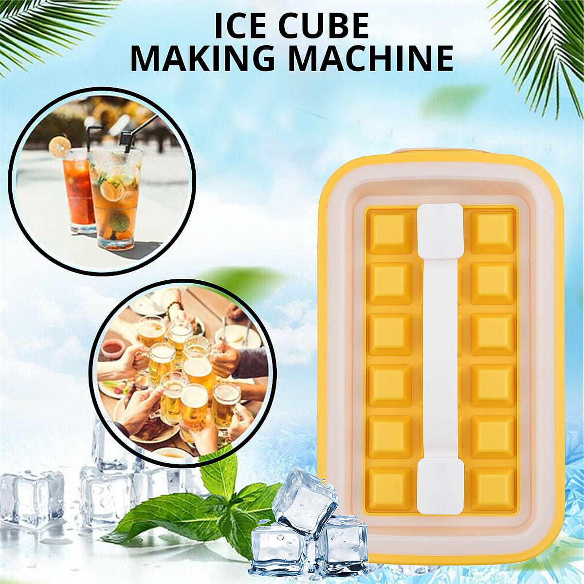 Homesmart Yellow - Portable Ice Cube Maker image number 1