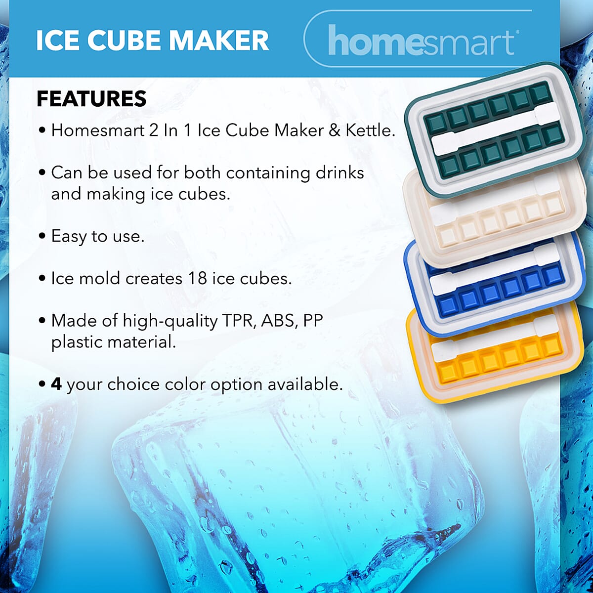 Homesmart Yellow - Portable Ice Cube Maker image number 2