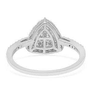 White Diamond 0.50 ctw Ring in Twotone Sterling Silver (Size 5.5)
