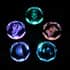 Set of 5 Crystal LED Keychains (3xAG1 Battery included) image number 3