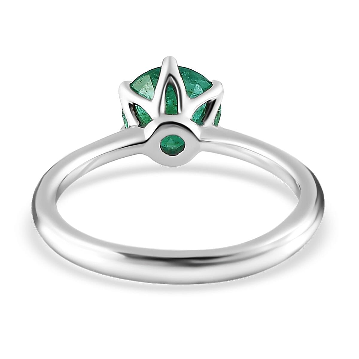 Rhapsody AAAA Kagem Zambian Emerald 1.25 ctw Solitaire Ring in 950 Platinum (Size 7.0) 4.25 Grams image number 4
