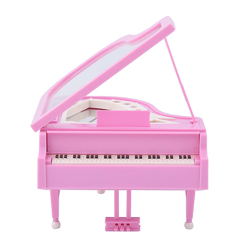 Pink Piano Shape Music Box with Ballerina