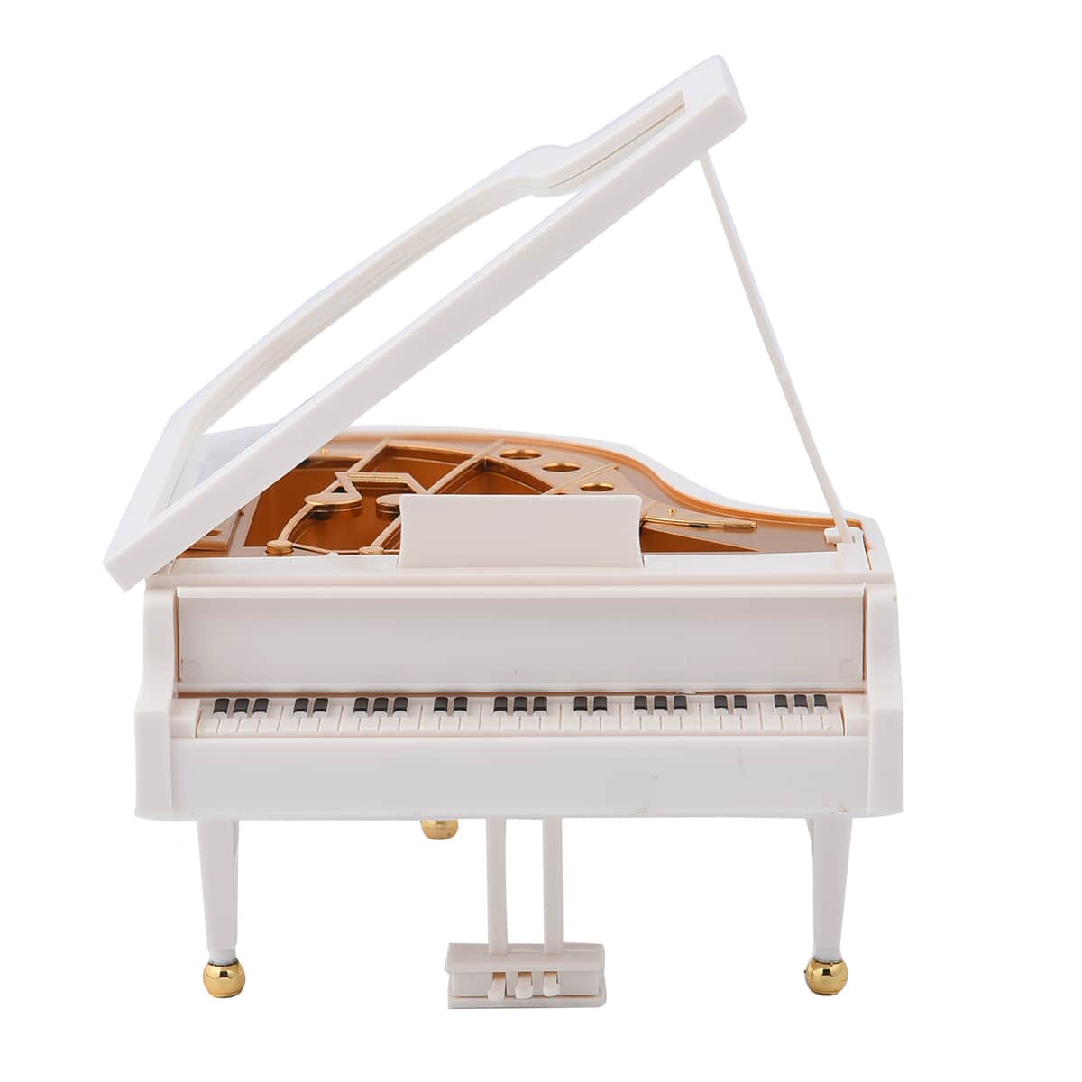 White Piano Shape Music Box image number 0