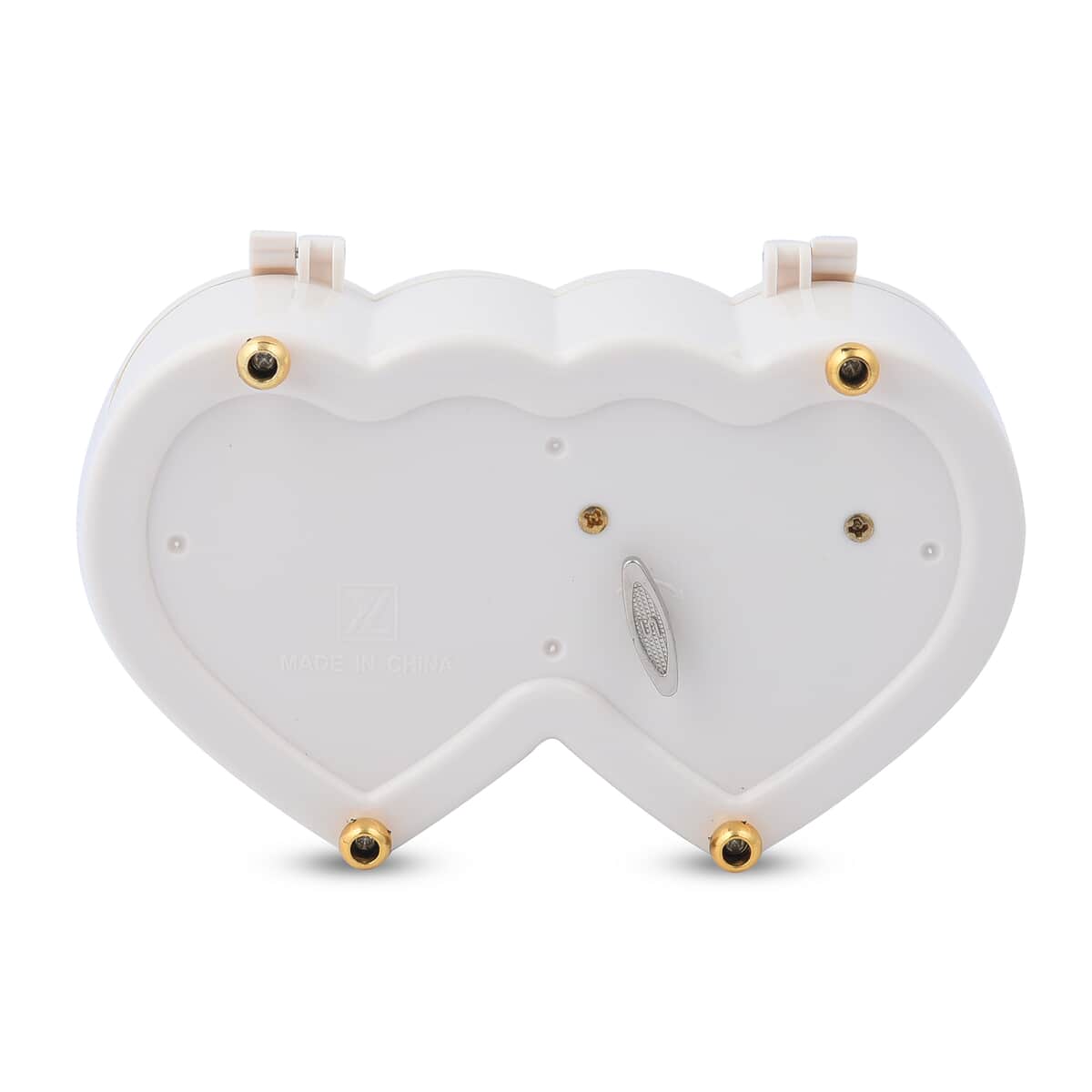 White Double Heart Shape Music Box image number 5