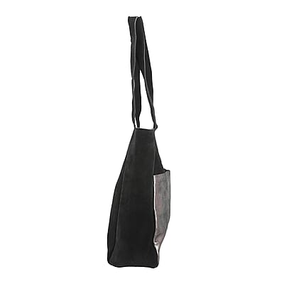 Black Genuine Leather Tote Bag