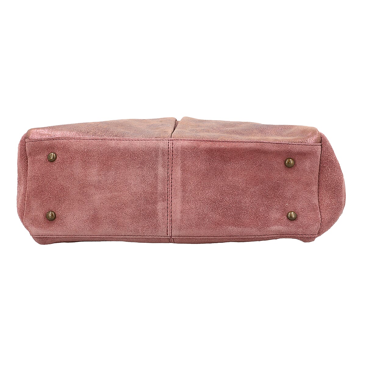 Pink Mauve Genuine Leather Tote Bag image number 6