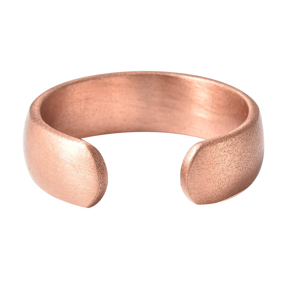 Magnetic By Design Knife Edge Adjustable Open Ring with Magnetic End in Rosetone image number 5