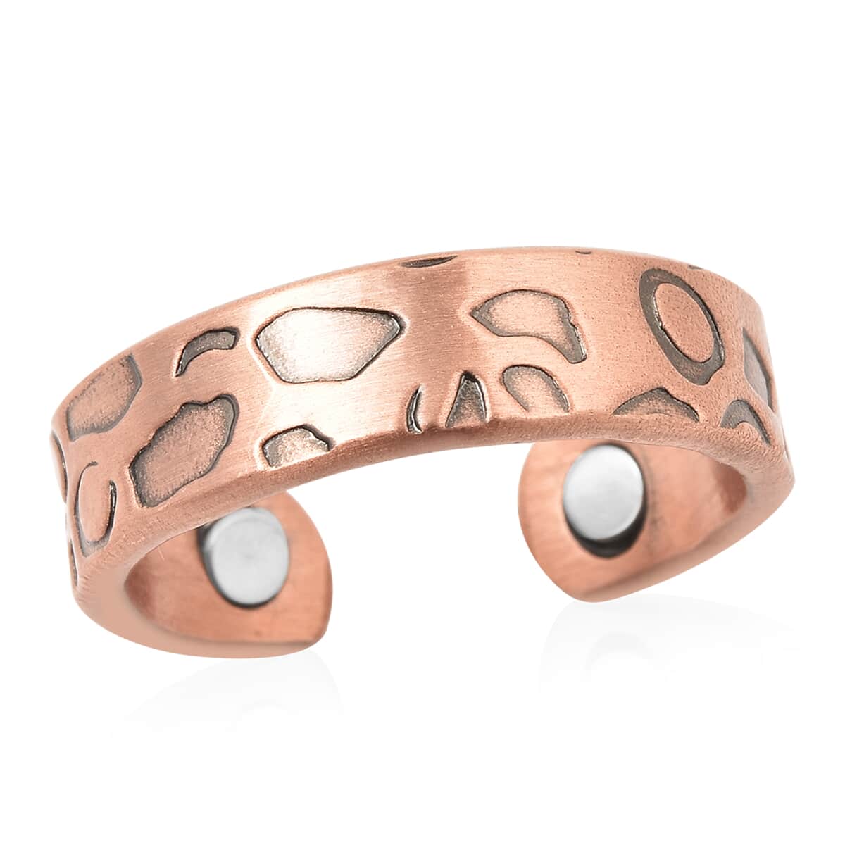 Magnetic By Design Lattice Adjustable Open Ring with Magnetic End in Rosetone image number 0