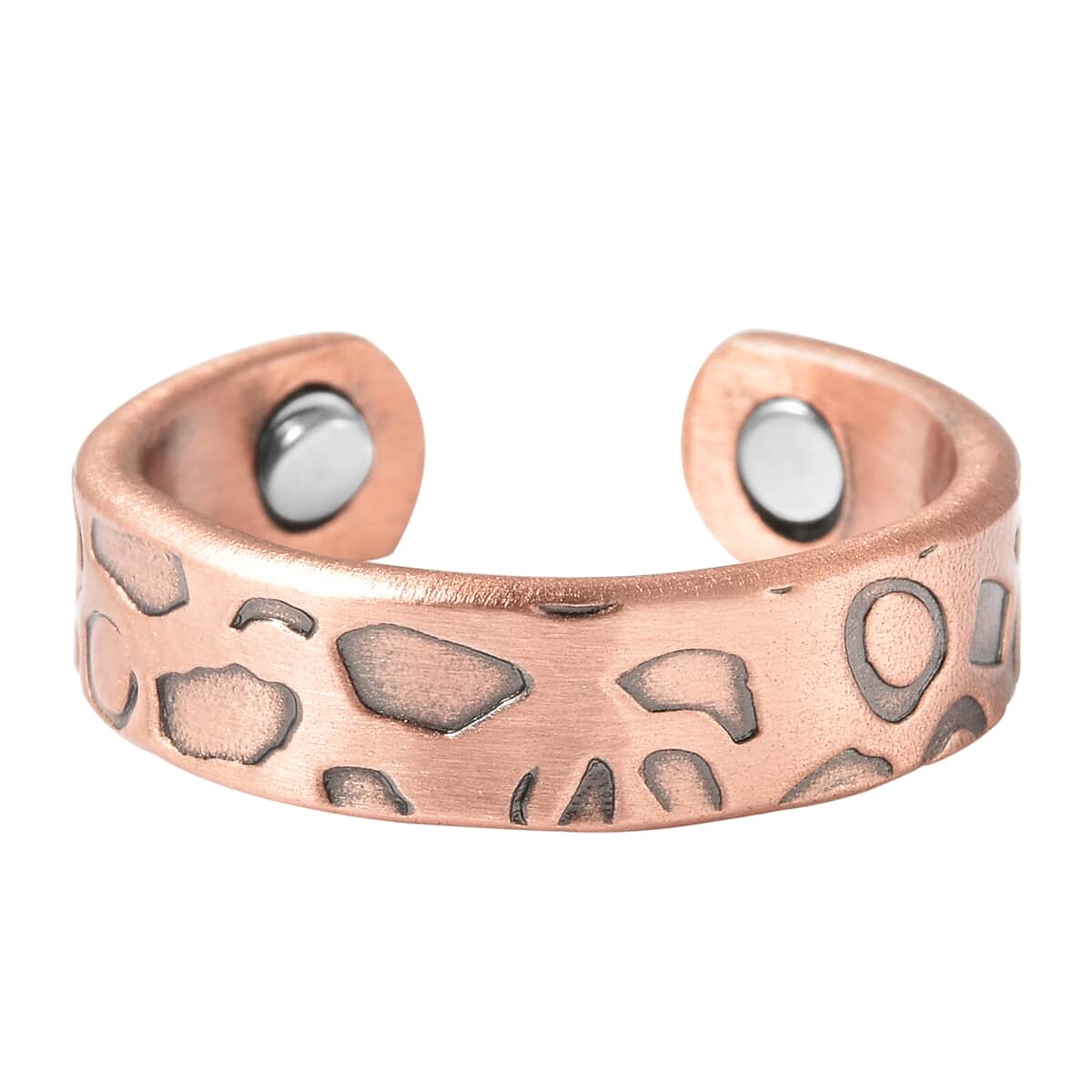 Magnetic By Design Lattice Adjustable Open Ring with Magnetic End in Rosetone image number 3