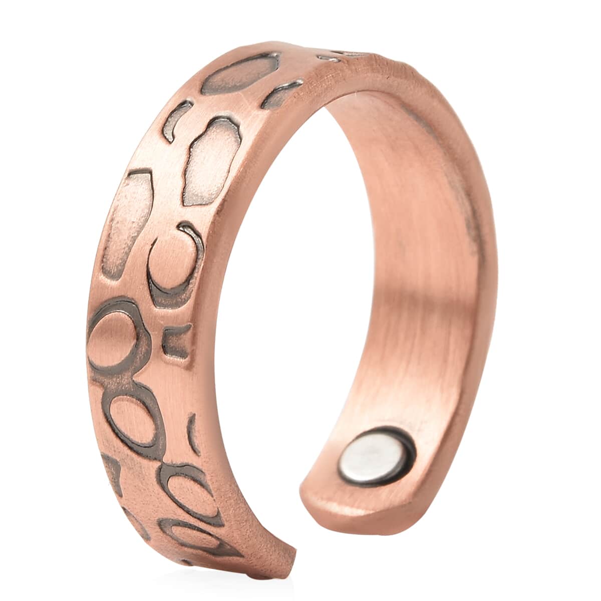 Magnetic By Design Lattice Adjustable Open Ring with Magnetic End in Rosetone image number 4
