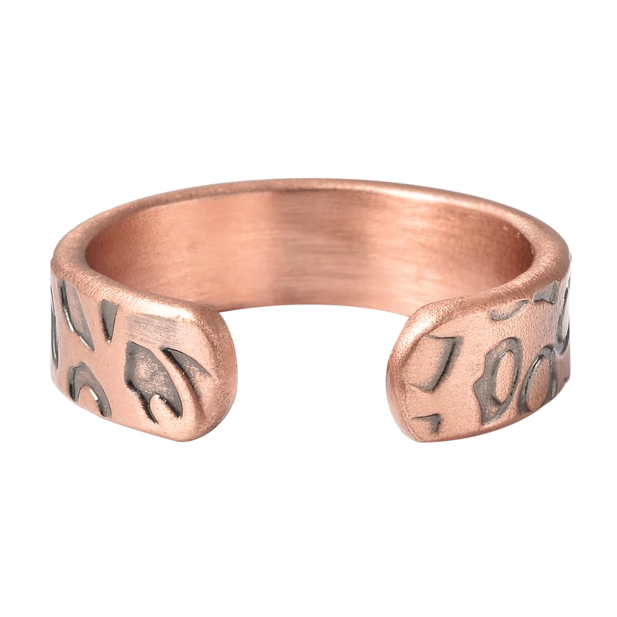 Magnetic By Design Lattice Adjustable Open Ring with Magnetic End in Rosetone image number 5