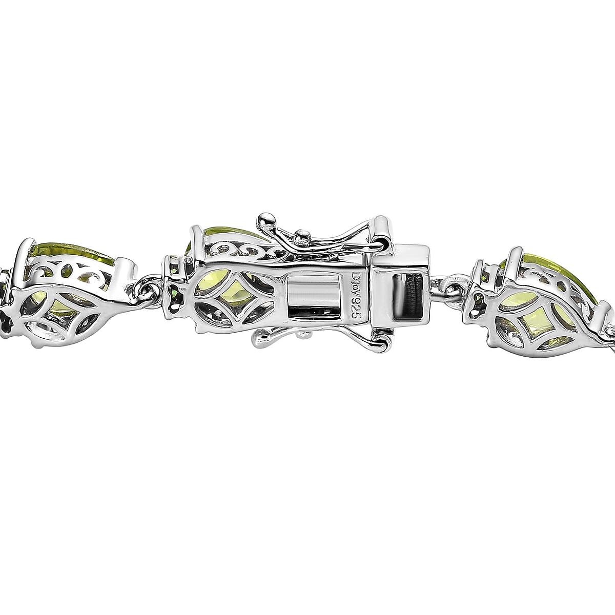 Premium Peridot and Chrome Diopside Bracelet in Rhodium Over Sterling Silver (7.25 In) 18.50 ctw image number 3