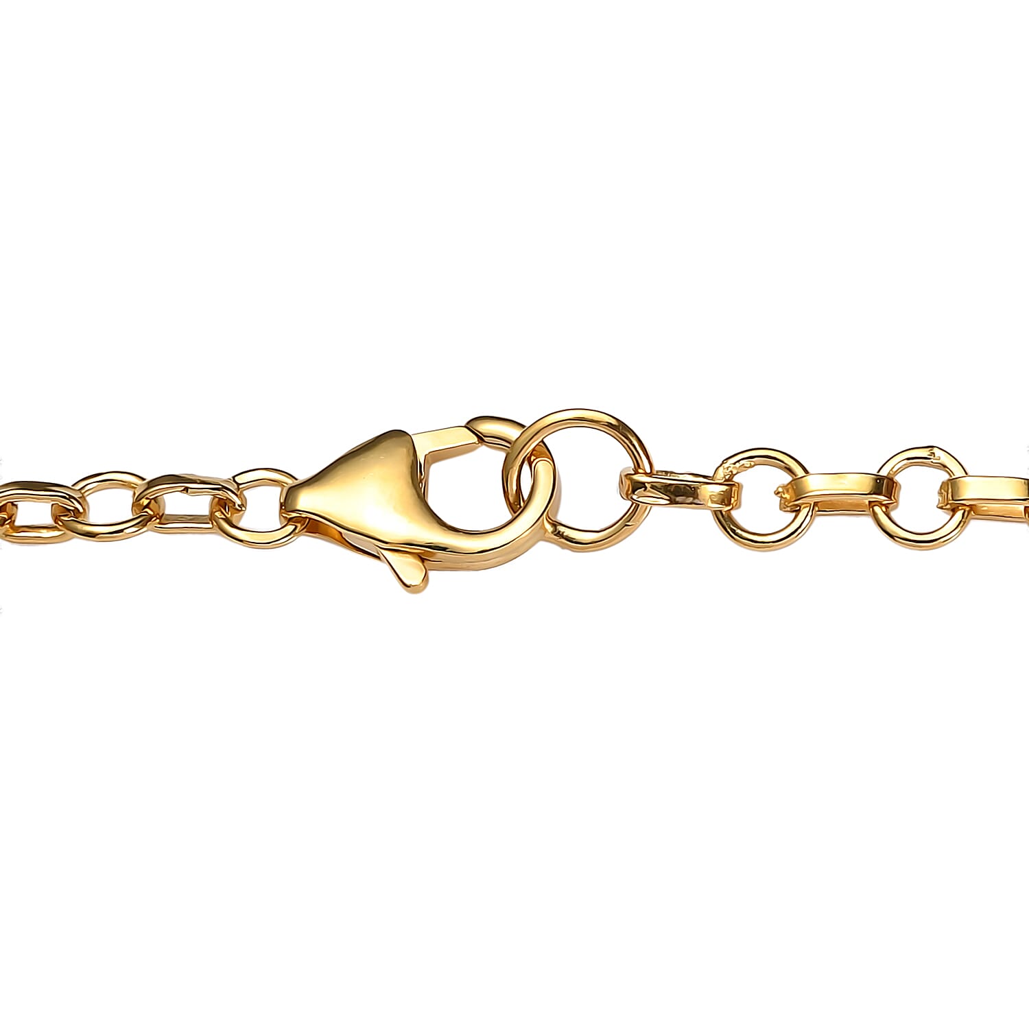 Multi Gemstone Paper Clip Statement Necklace 18 Inches in Vermeil Yellow Gold Over Sterling Silver 18.75 ctw