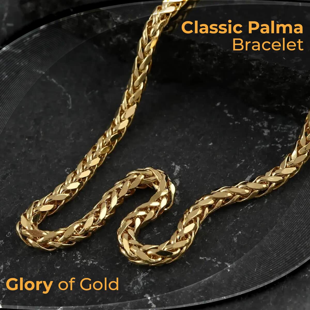 10K Yellow Gold Palma Chain Bracelet, Gold Chain Bracelet, Gold Jewelry, Gold Bracelet, Gold Gifts (8.50 In) 2.5mm, 2.70 Grams image number 1