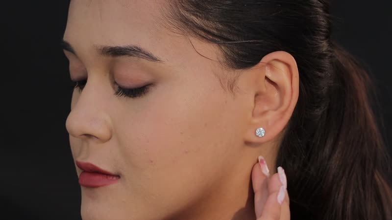 Moissanite Solitaire Stud Earrings 1.50 ctw