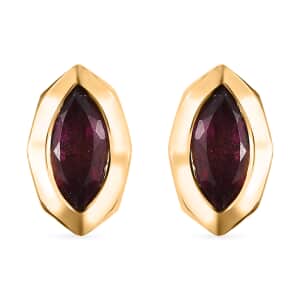 Pure Pink Mystic Topaz 1.25 ctw Stud Earrings in Vermeil Yellow Gold Over Sterling Silver 