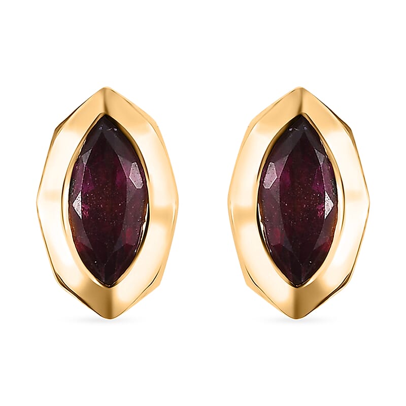 Pure Pink Mystic Topaz 1.25 ctw Stud Earrings in Vermeil Yellow Gold Over Sterling Silver 