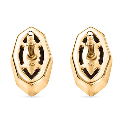 Pure Pink Mystic Topaz 1.25 ctw Stud Earrings in Vermeil Yellow Gold Over Sterling Silver 