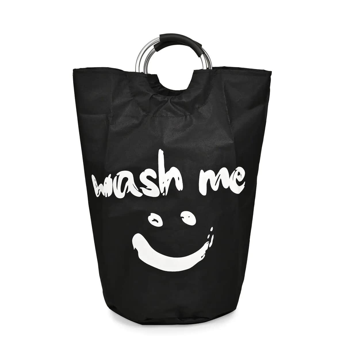 Black Laundry Bag with Aluminum Handle (15"x28.35") image number 0