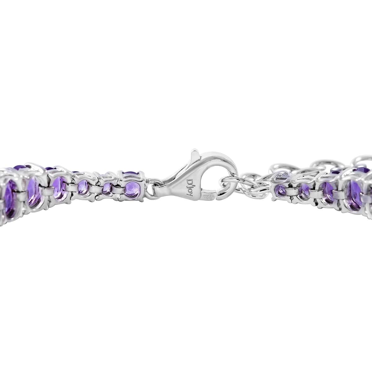 African Amethyst Bracelet in Platinum Over Sterling Silver (6.50-8.50In) 8.85 ctw image number 2