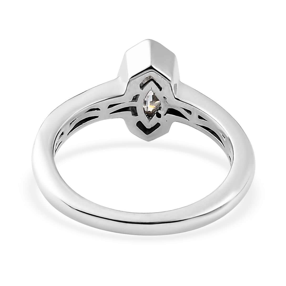 Buy Moissanite Snake Inspired Ring in Platinum Over Sterling Silver 0. ...