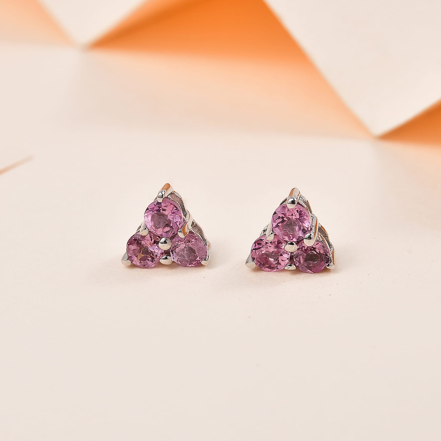 Narsipatnam Purple Spinel Stud Earrings in Platinum Over Sterling Silver 0.75 ctw