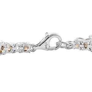 Brazilian Citrine Bracelet in Platinum Over Sterling Silver (6.50-8.50In) 8.75 ctw